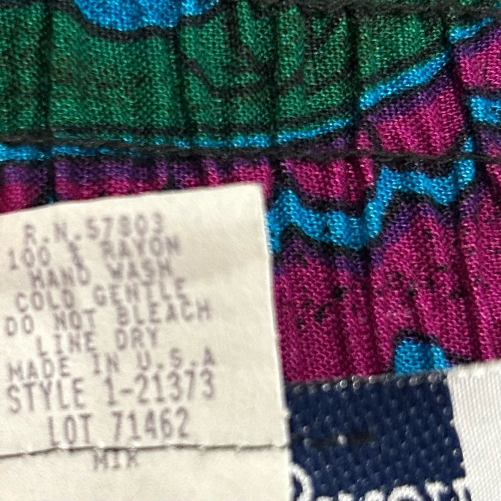 Vintage Norton McNaughton Colorful Jewel Tone Paisley Skirt USA Made Size 12 - Picture 5 of 6